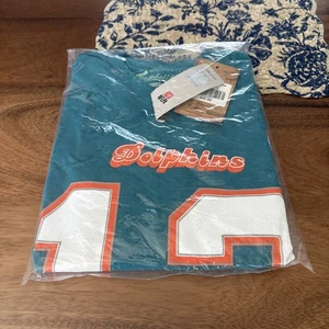 Herren Dan Marino Mitchell & Ness Miami Delphine Name & Nummer Jersey T-Shirt Neu mit Etikett - Bild 1 von 9