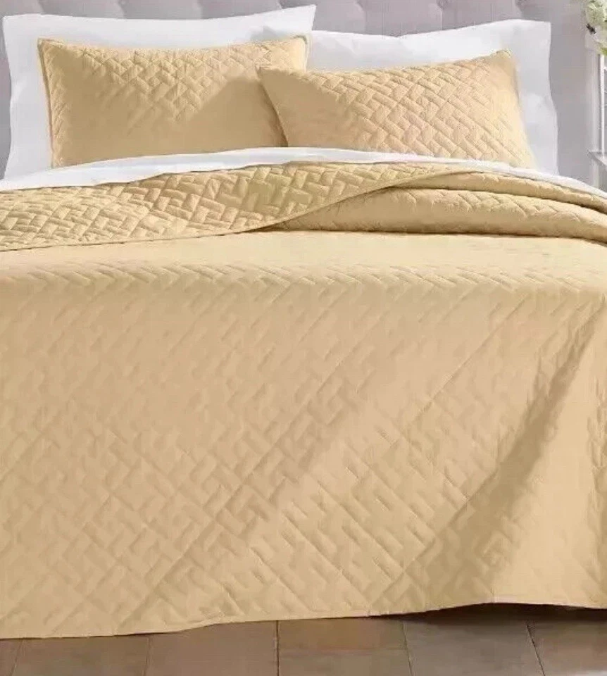 Edredón Charter Club Reversible Cambray King Amarillo Nuevo Foto 1 de 4