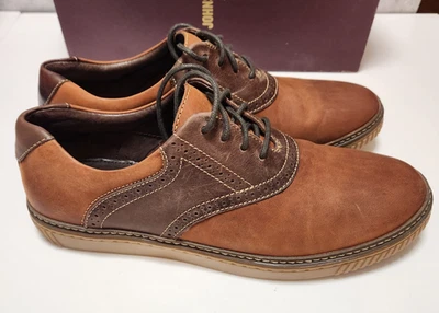 Zapatos de montar Johnston and Murphy Wallace para hombre 9 M cuero engrasado castaño Foto 1 de 4