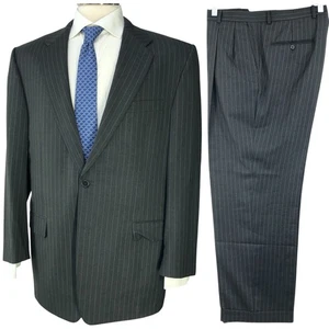 Hickey Freeman Herren Größe 42R Anzug Madison Fit Drop 6 Nadelstreifen anthrazit grau - Bild 1 von 23