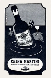A. Testa-MARTINI-china-elixir-pesce-bottiglia - Imagen 1 de 1