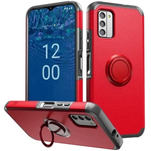 For Nokia G310 5G Ring Stand Rotating Tough Strong ShockProof Hybrid Case Cover - Picture 1 of 30