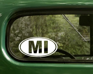 MI MICHIGAN DECAL 2 Oval Stickers For Car Truck Laptop Window Bumper 4x4 - Picture 1 of 1