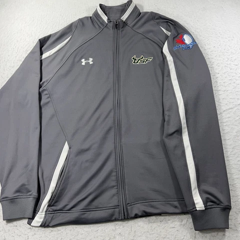 Under Armour USF Bulls Men's Medium Full Zip Gray Sweatshirt International Bowl Cover
