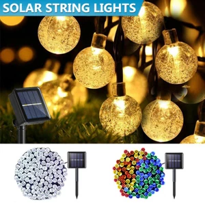 Solar Fairy String Lights 100/200/500 LED Outdoor Garden Christmas Party Decor - Picture 1 of 19