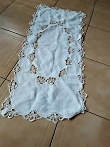 ANCIEN NAPPERON DESSU DE TABLE  dentelle 92x40cm@OLD map - Picture 1 of 3