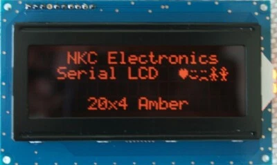 LONGTECH LCD Serial LCD Module 20x4 Amber on Black 5V UART I2C SPI for Arduino