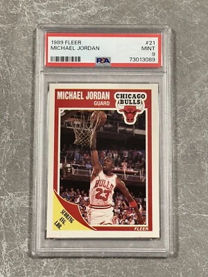 1989 Fleer Michael Jordan #21 PSA 9 MINT — 第 1/2 张图片