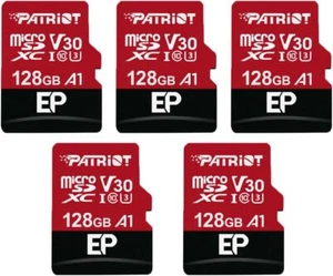 Patriot V30 128GB A1 USH-I C10 U3 4K Micro SD Card Dashcam/Surveillance 2PK/5PK - Picture 1 of 14