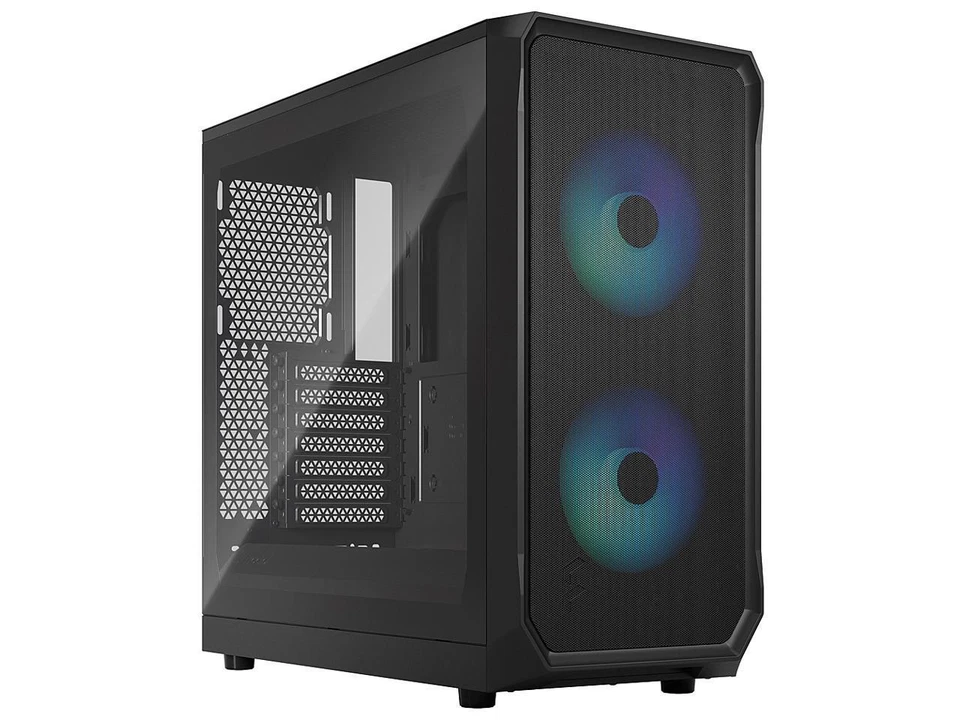 Fractal Design Focus 2 RGB Black ATX mATX Mini ITX Clear Tinted Tempered Glass M - Image 1 of 4