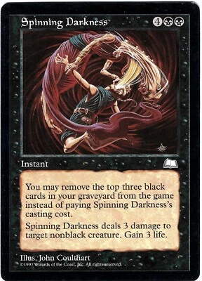 (2X) Spinning Darkness Weatherlight Common – MTG Magic the Gathering Card - Image 1 of 4