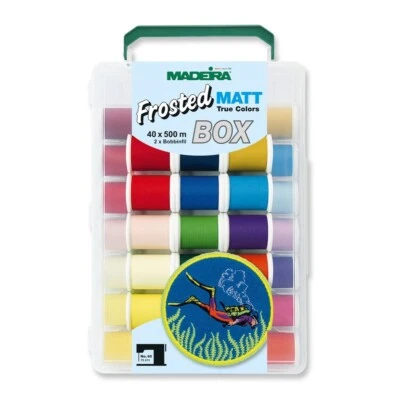 Madeira Smartbox Frosted MATT No.40/ 40x 500 m Maschinenstickgarn Stickgarn Box - Bild 1 von 4