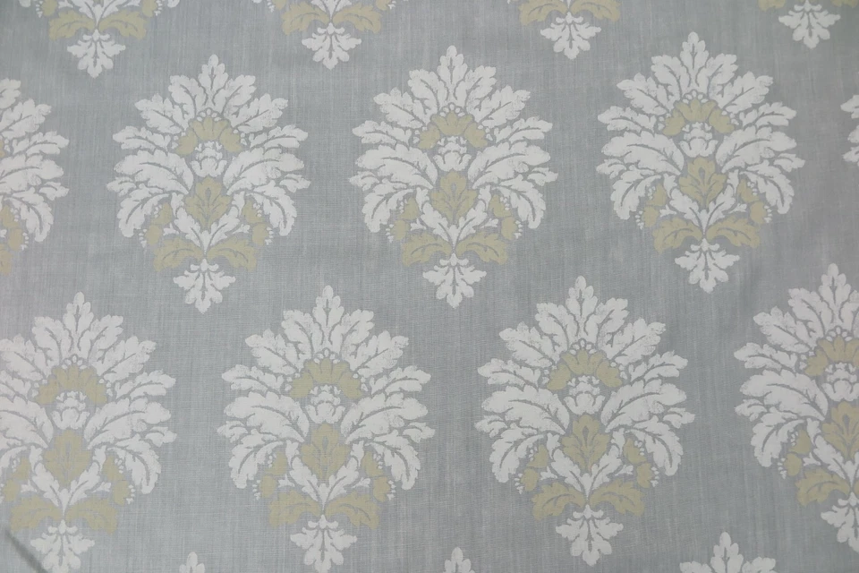 COLEFAX and Fowler Curtain Fabric "buckland" 95cm Aqua 100 Linen