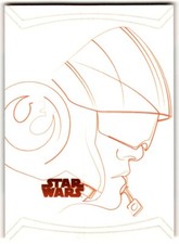 2017 Topps Star Wars The Last Jedi Red Character Illustrations Poe Dameron #RL-6