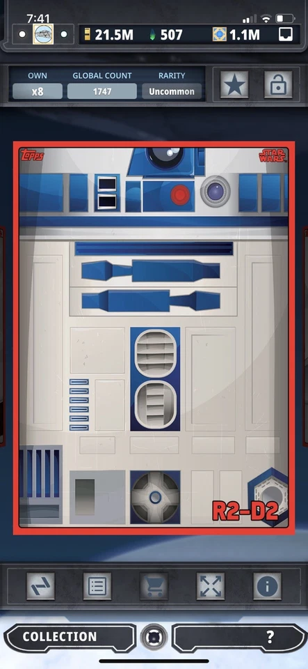 Topps Star Wars Digital Card Trader Red I Am R2-D2 Insert Award - Image 1 of 1