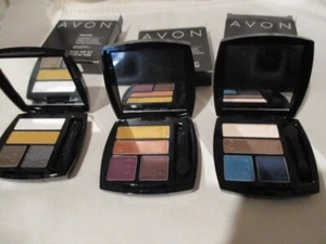 AVON Set of 3 Quad Eyeshadows "Glow Teal" "Vibrant Spice" "Metal Eyes" - Picture 1 of 13