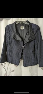 armani collezioni wool jacket size 8 black WORN ONCE - Picture 1 of 2