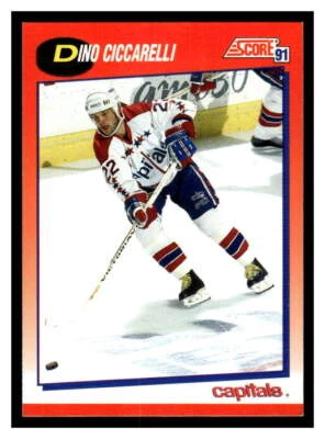 1991 Score Canadian Bilingual  #128 Dino Ciccarelli - Washington Capitals - Image 1 of 2