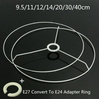 DIY Circula Lampshade Frame Ring Set + E27 To E14 Fitting Ring Adapter Converter - Image 1 of 4