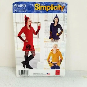 Simplicity Pattern S0469 Misses Knit Dress Tunic Top size 4 - 12 Hooded Uncut - Picture 1 of 7