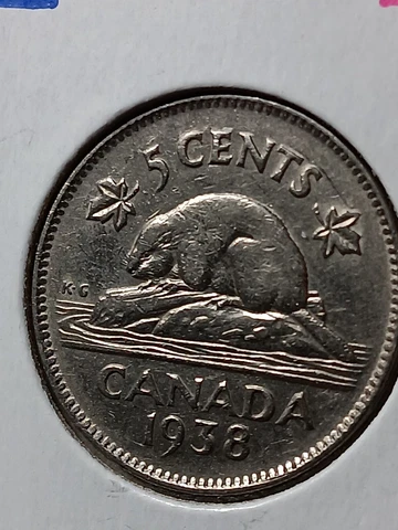 1938 Canada 5 Cents George VI  - CH AU/MS J/299 Cover