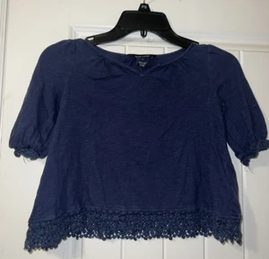 Ralph Lauren girls navy blue lace bottom tunic long sleeved logo embroidered 5 - Picture 1 of 4
