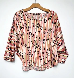 A MARC New York Womens LARGE Multicolor Stripe Jaguar BLOUSE Dolman Sleeve SHIRT - Picture 1 of 24