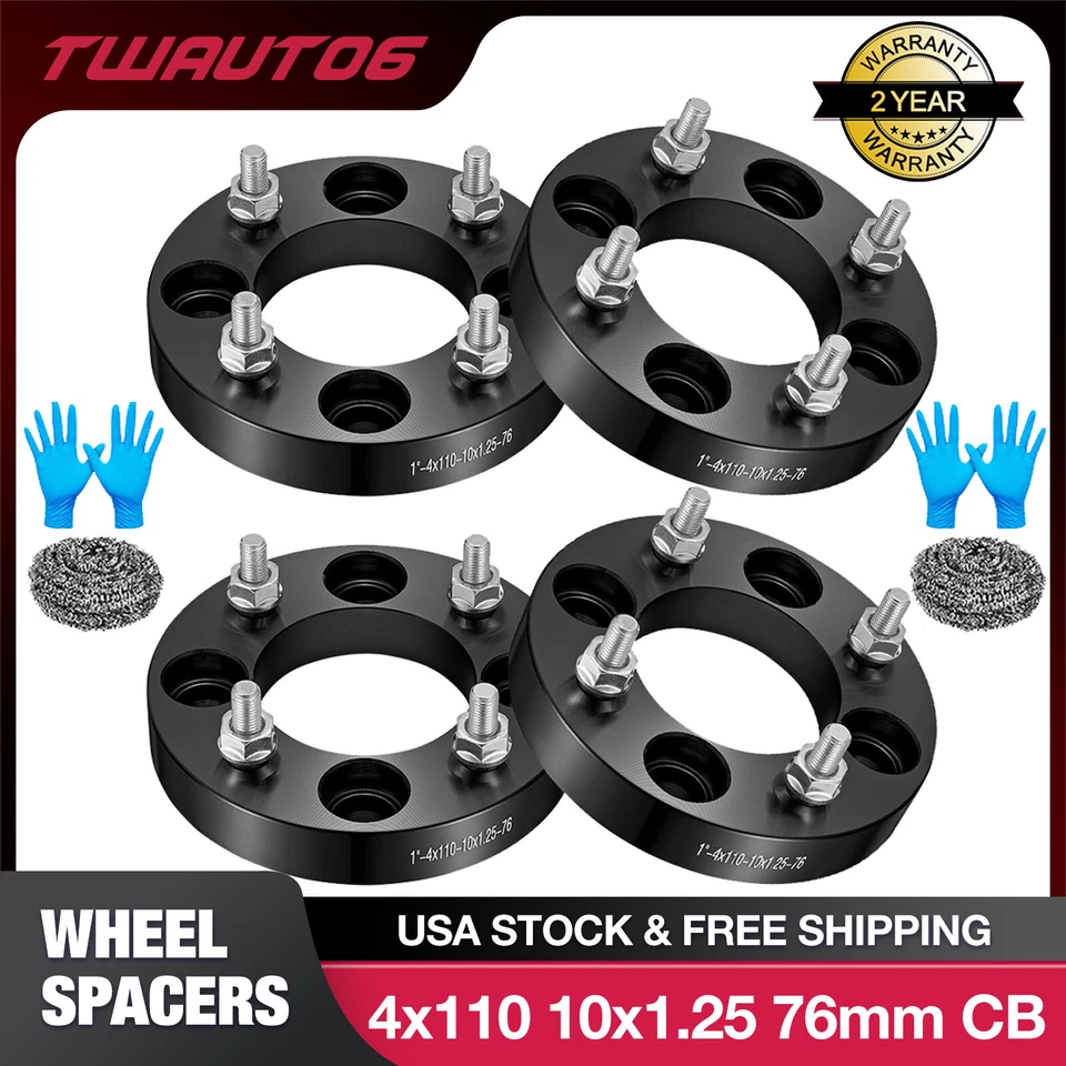 4PCS 1" | 4x110 Wheel Spacers For Honda Rancher 350 400 420 Recon 250 Rincon 650 Foto 1 de 4