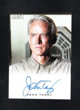 2010 RITTENHOUSE LOST SEASONS 1-5 JOHN TERRY AUTOGRAPH DR. SHEPHARD TAN SHIRT