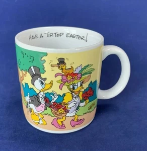 Taza de Pascua Walt Disney Applause Vintage Pato Donald Daisy Tener una punta superior Pascua - Imagen 1 de 5