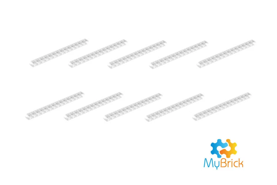 Genuine Lego® 10x Technic Liftarm 1x15 Translucent Clear 32278 - Free Postage - image 1 of 1