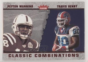2003 Fleer Tradition Classic Combinations Red Peyton Manning Travis Henry HOF