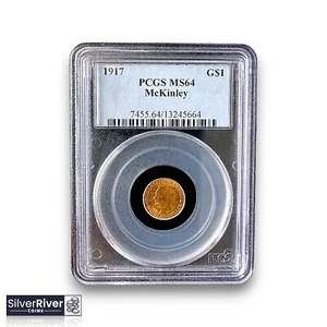 1917 McKinley Memorial Gold Dollar (*Certificato MS64 da PCGS*) - Foto 1 di 4