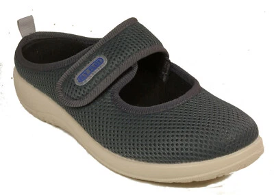 FLY FLOT FLYFLOT Hausschuhe luftig leicht Textil Puschen Blau Weiß Wechselfußbett NEU