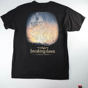 Twilight Breaking Dawn Part 2 Movie Promo Shirt Size L Black x Coca Cola Crests - Picture 1 of 5