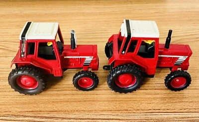 Tractor de metal fundido a presión rojo Slow Gear Action #3180 1/64 juguete agrícola 3,5" x2 Foto 1 de 4