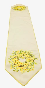 Embrodered Daisy Wreath Table Runner 13x72 inches by Melrose  - Picture 1 of 3