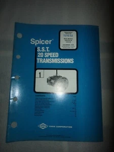 SPICER S.S.T. 20 Speed Transmissions T210-52 ~ 1020-2A-3A / 1420-3A ~ Parts List - Picture 1 of 4