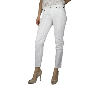 Jeckerson PA11GT00181 Pantalone Jeans in Cotone Donna Bianco/Tortora -67 % - Foto 1 di 12