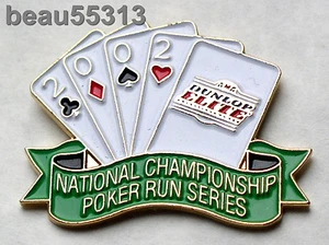 2002 AMA AMERICAN MOTORCYCLIST ASSOCIATION NATIONAL DUNLOP ELITE POKER RUN PIN - Picture 1 of 1