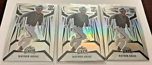 3 2023 LEAF METAL BASEBALL SILVER RAYNER ARIAS GIANTS 138 142 186 /189 XRC - Picture 1 of 1