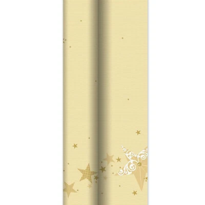 25 Meter Dunicel Tischdeckenrolle 120cm breit Weihnachten Walk of fame cream - Bild 1 von 4