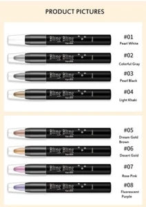 DNM Shimmer Waterproof Eyeshadow Pencil Stick Bling Bling FLUORESCENT PURPLE 2PK - Picture 1 of 2