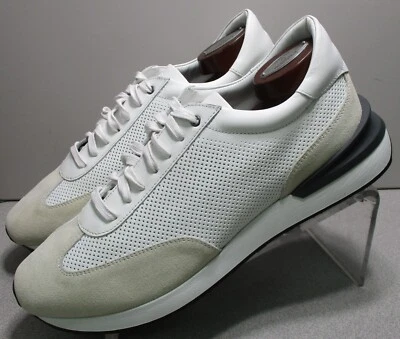 246398 FTSi60 MENS SHOE 10 M WHITE LEATHER MADE IN ITALY BY JOHNSTON & MURPHY - Image 1 of 4
