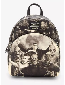 Loungefly Universal Monsters Mini Backpack Movie Monster Characters Sepia Bag - Picture 1 of 4