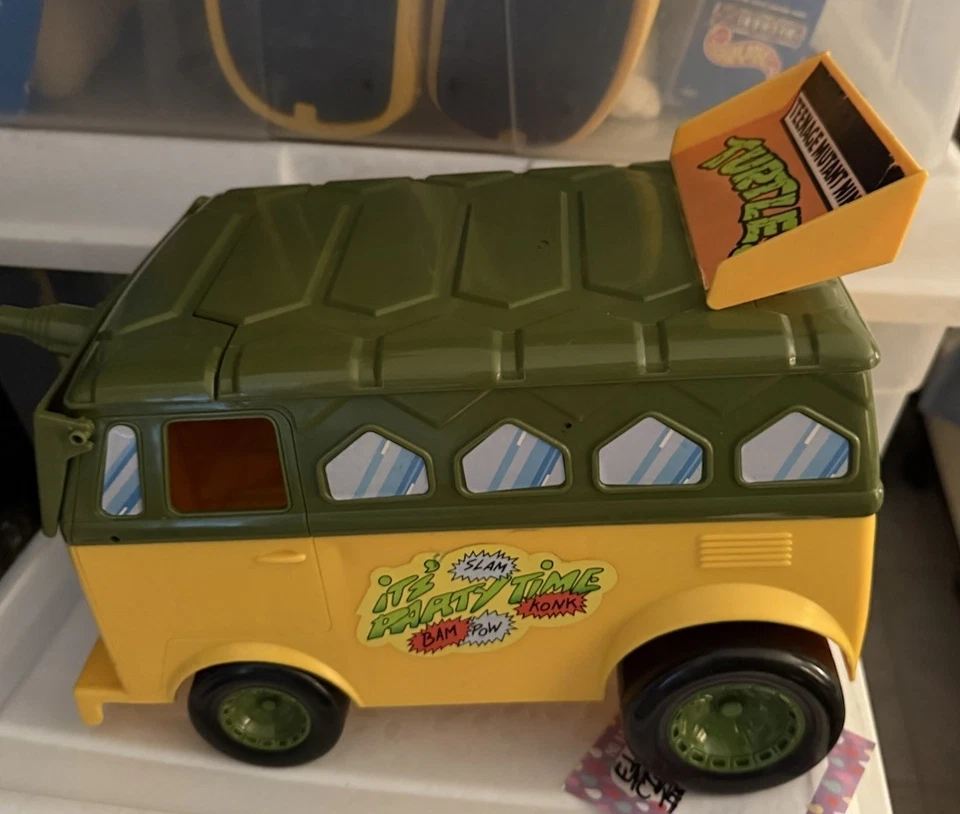 1989 Teenage Mutant Ninja Turtles Party Wagon Van Bus Near Complete Extras! - Image 1 of 4