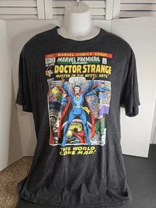 Vintage Marvel Doctor Strange Comic Book Print Unisex Dark Grey T Shirt 2XL - Picture 1 of 4