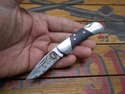 Browning Pocket Knife Lockback Wood Handle Plain Edge Blade Model 753 - Image 1 of 4