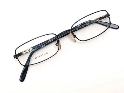 Valentino 5272 058S Rectangle Eyeglasses Frames Italy: Dark Blue / 49-18-135 - Image 1 of 4