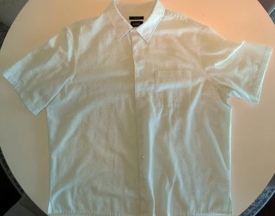 Harbor Bay Seersucker Short Sleeve Shirt 2XLT Light Green - Image 1 of 4